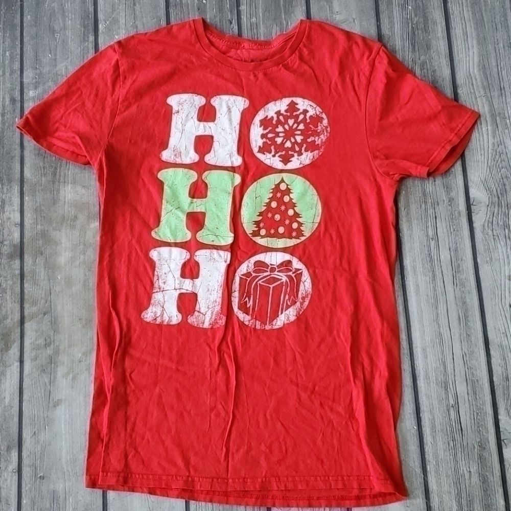 Christmas Holiday Ho Ho Ho Tshirt Size Medium
